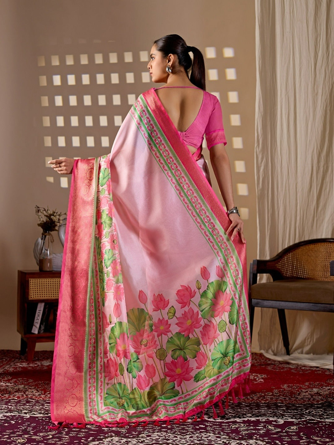 Soft Lichi Silk Saree