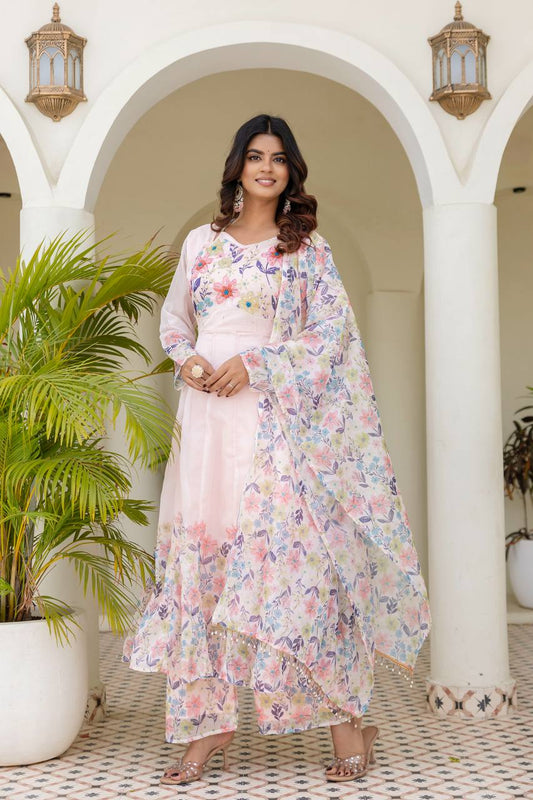 🌸Presenting New Ready-Made Gown Plazzo And Dupatta Set Collection  🌸