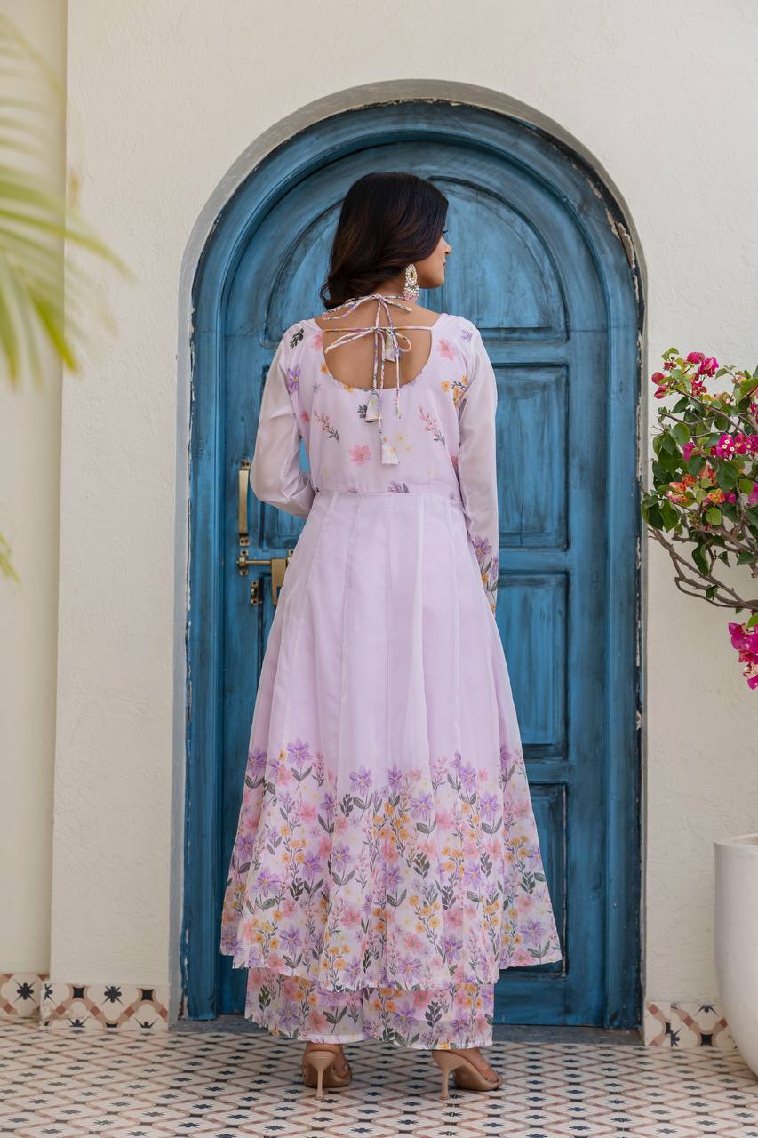 🌸Presenting New Ready-Made Gown Plazzo And Dupatta Set Collection  🌸