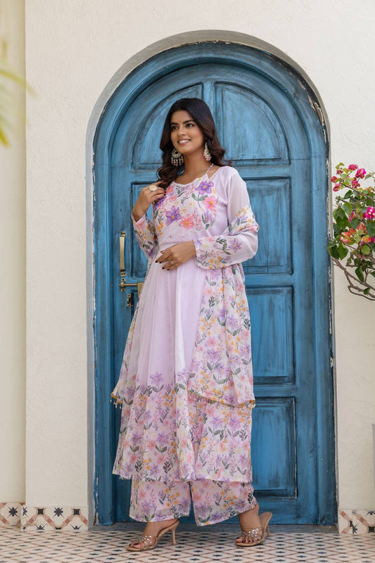 🌸Presenting New Ready-Made Gown Plazzo And Dupatta Set Collection  🌸