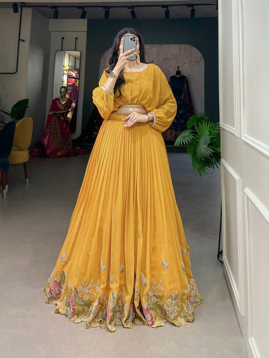 Flaunt Your Flair with Georgette Co-ord Set, Embroidered to Perfection, a Captivating Confluence of Tradition and Trend!✨