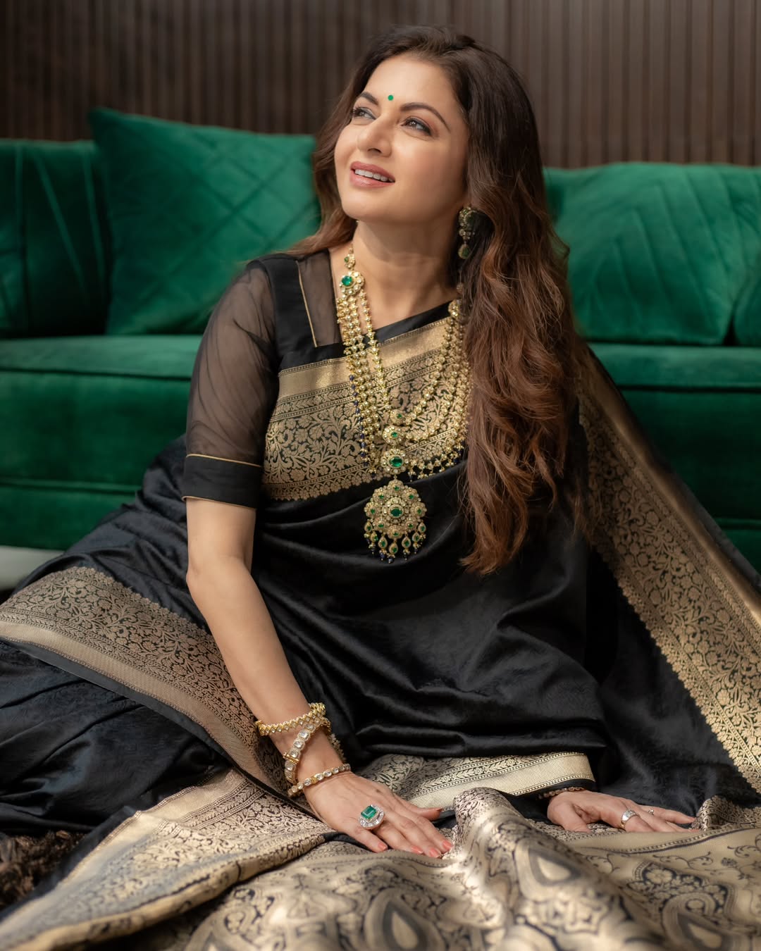 Exquisite banarasi soft silk saree with traditional zari work