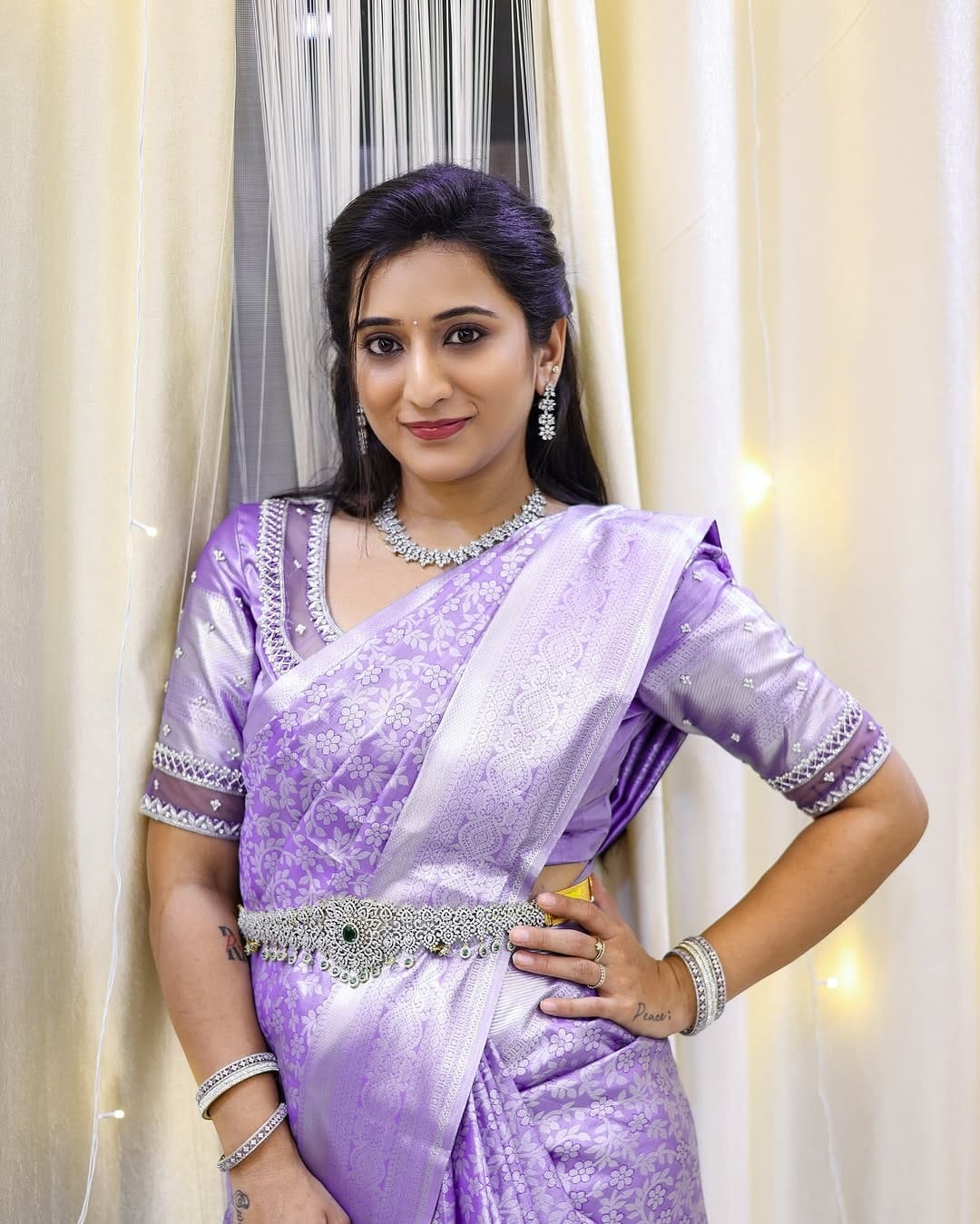Silk Saree from the this store is adorned with beautiful Zari work in form of traditional motifs