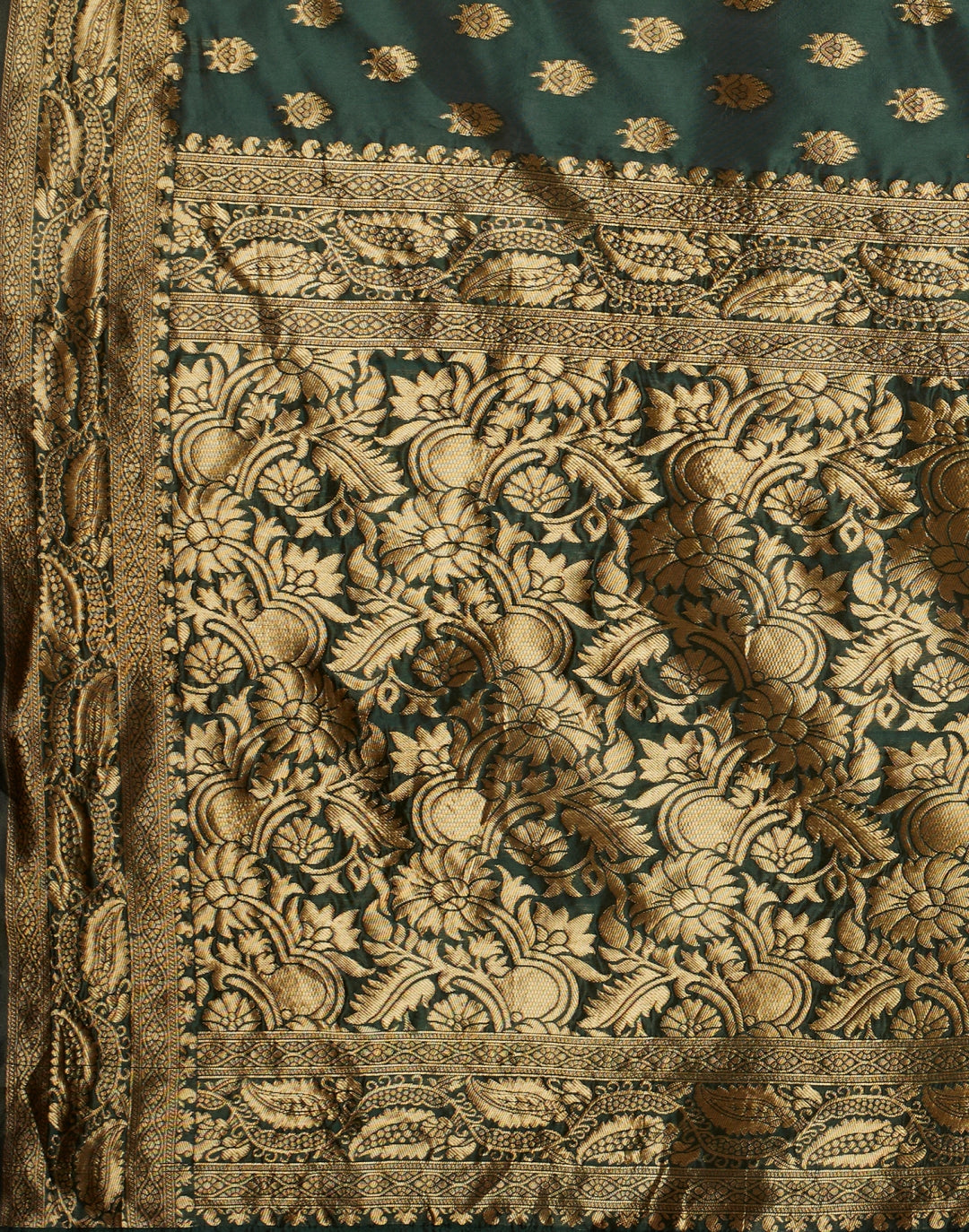 Silk Saree from the this store is adorned with beautiful Zari work in form of traditional motifs.