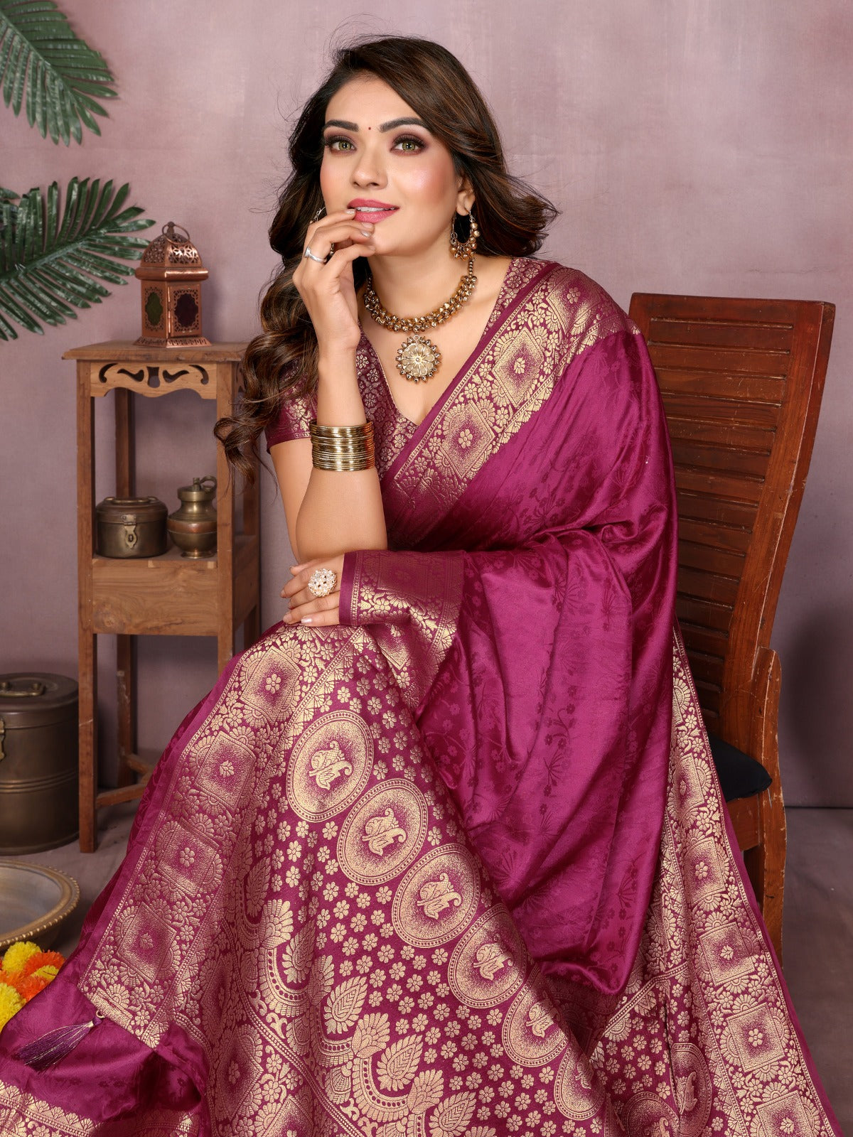 ☘️Too Pretty And Beautiful Original Gala Pallu Premium Silk Hand Dyed Saree For Boutique Series ☘️