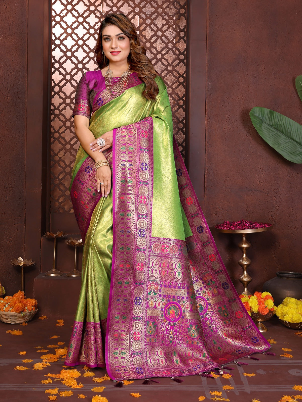 ich and Heritage crafted creative sarees from us.