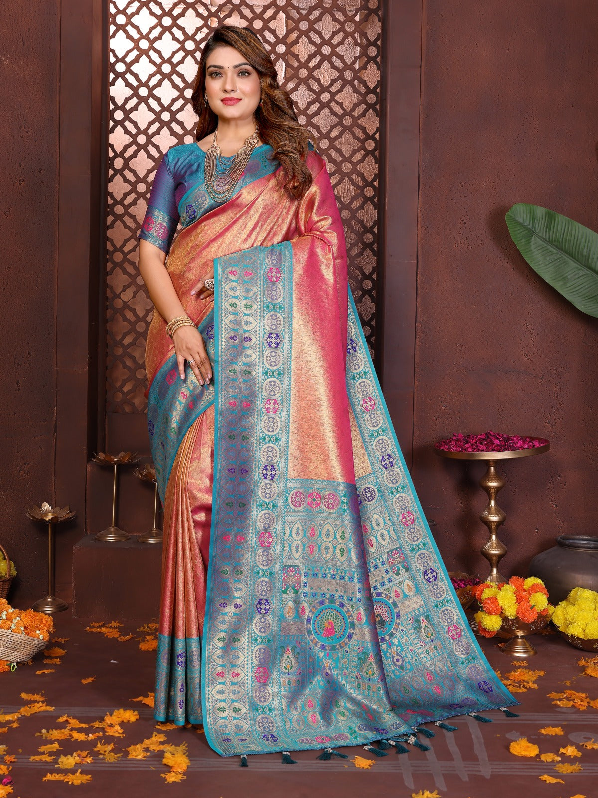 ich and Heritage crafted creative sarees from us.