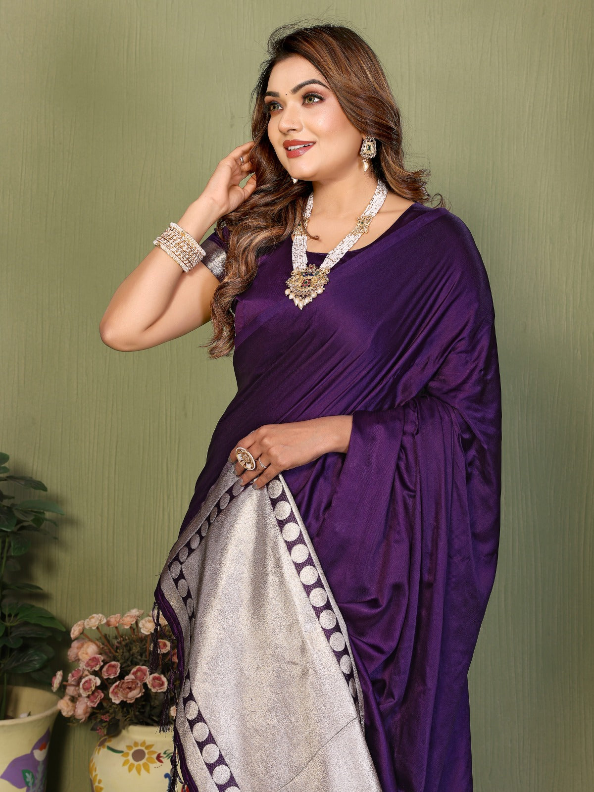 ☘️Too Pretty And Beautiful Original Gala Pallu Premium Silk Hand Dyed Saree For Lagadi Patta Boutique Series ☘️