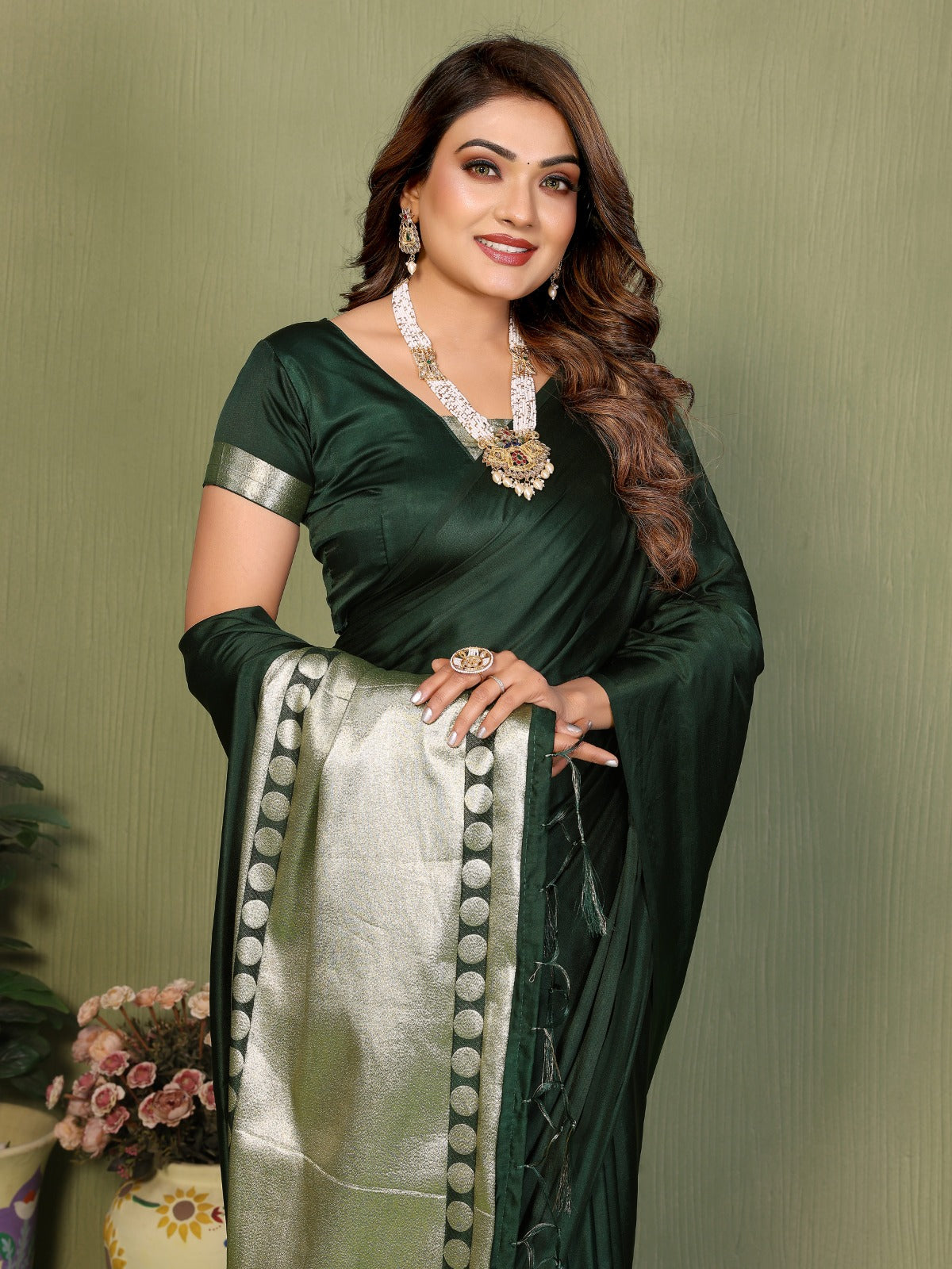 ☘️Too Pretty And Beautiful Original Gala Pallu Premium Silk Hand Dyed Saree For Lagadi Patta Boutique Series ☘️