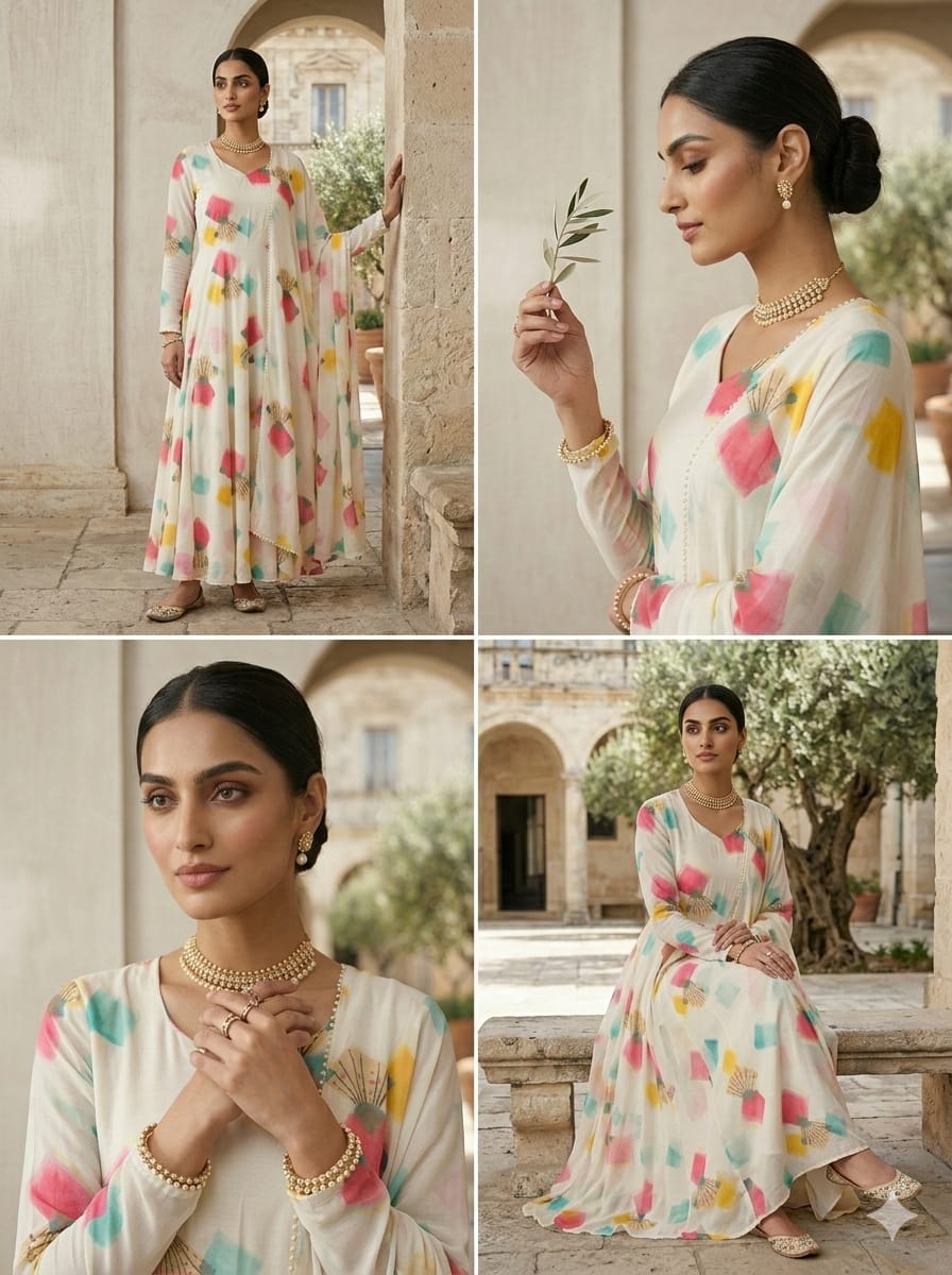 launching New 💃🏻 Multipal Colourfull 🙆🏼‍♀️flower 😘😘Maxy gown with dupatta 👠