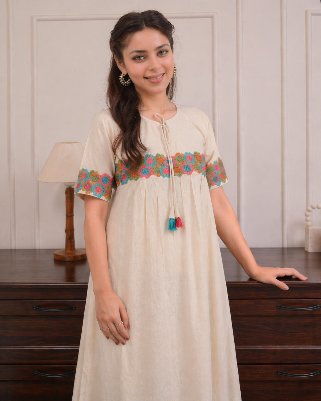 Launching designer embodiary Kurti paried with Ankle length Pant Giving perfect outfit and deliberate choice about your look..👑👑