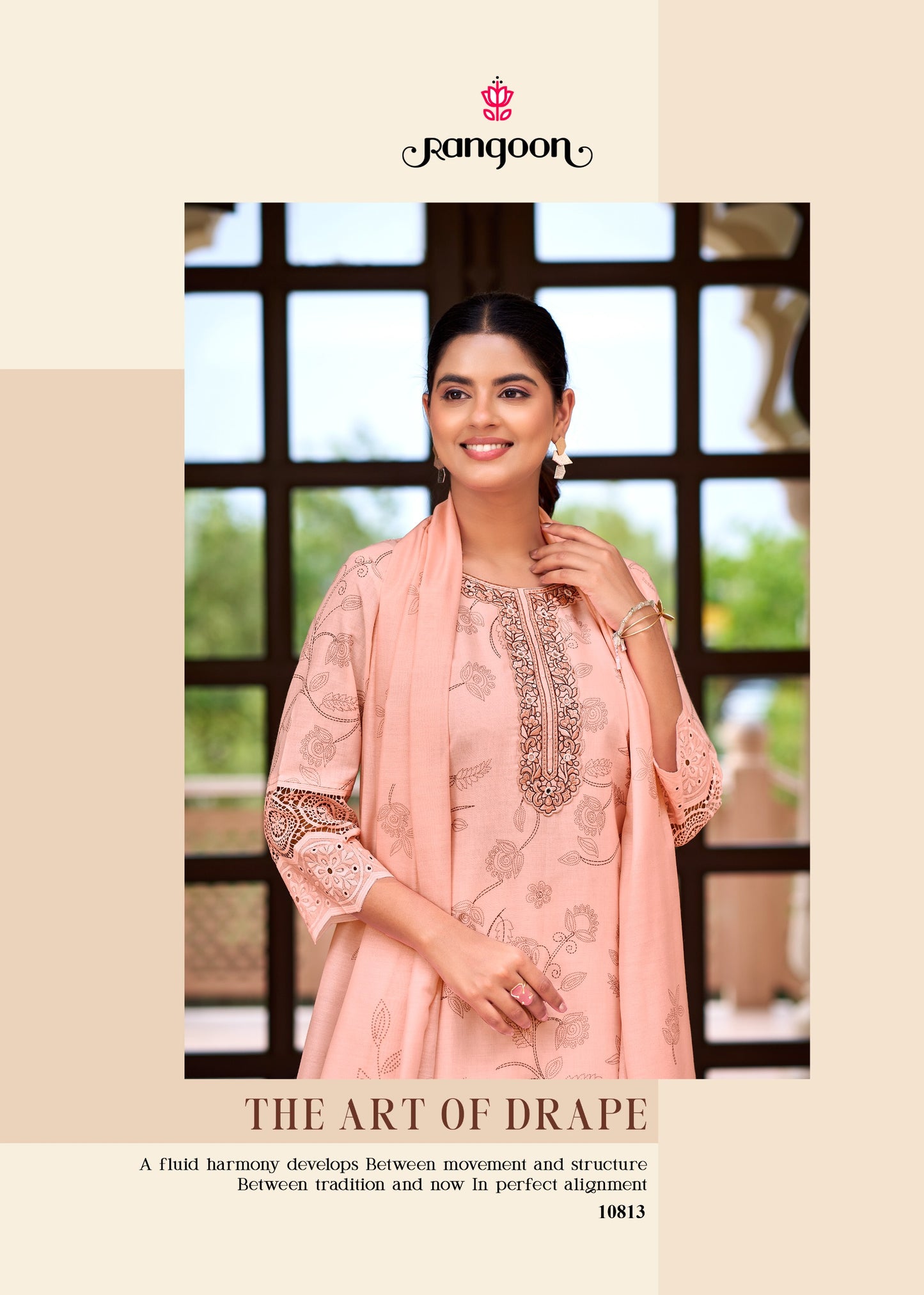 Rangoon "Haseen" Premium Cotton Schiffli & Embroidery salawar kameez