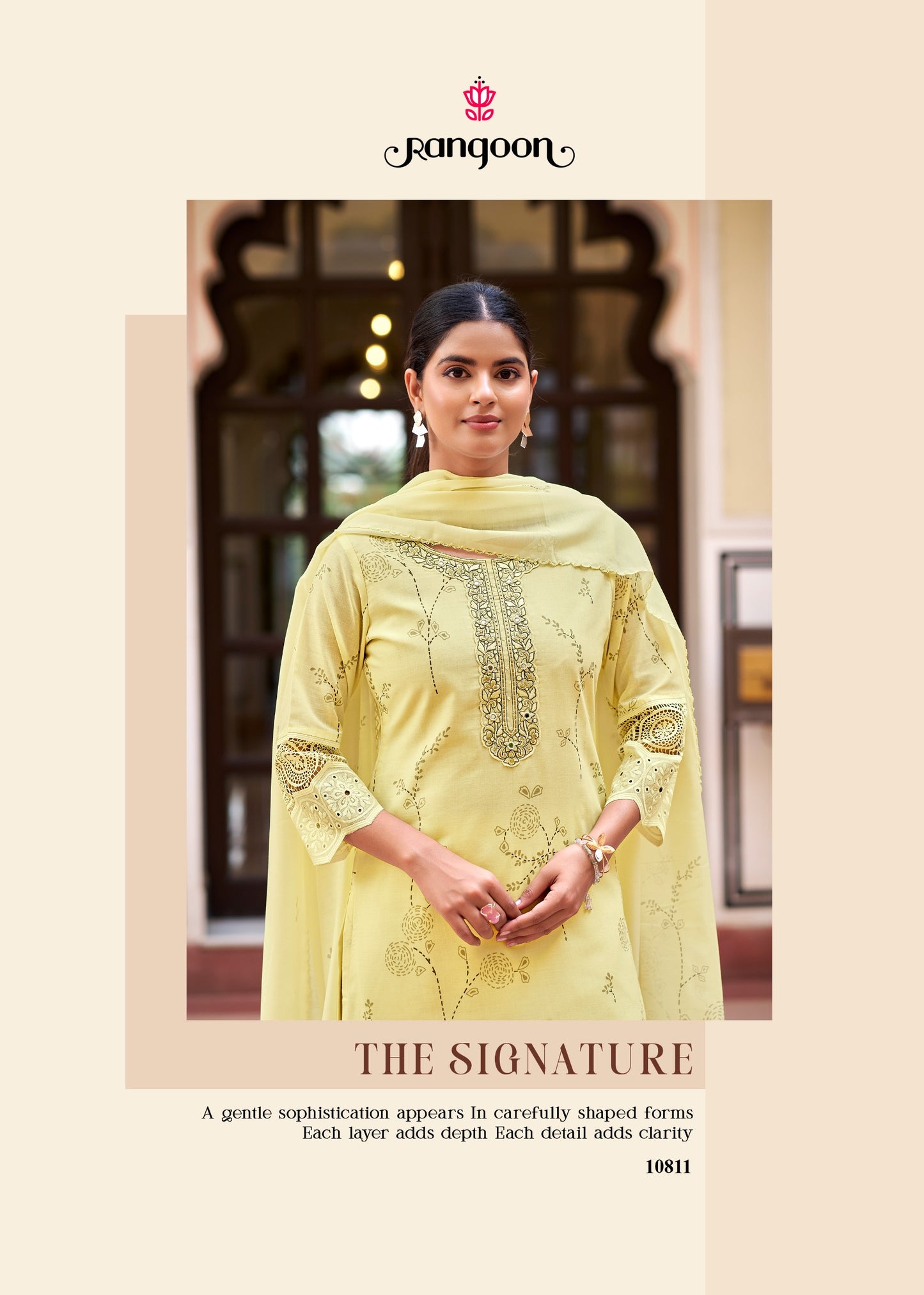 Rangoon "Haseen" Premium Cotton Schiffli & Embroidery salawar kameez