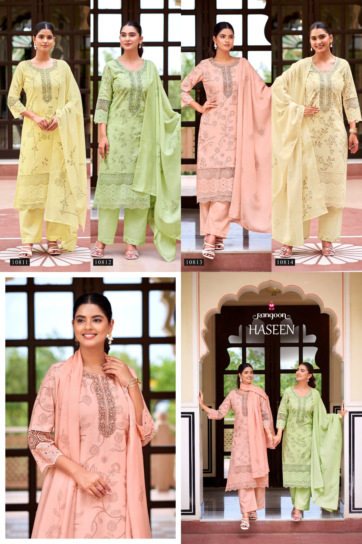 Rangoon "Haseen" Premium Cotton Schiffli & Embroidery salawar kameez