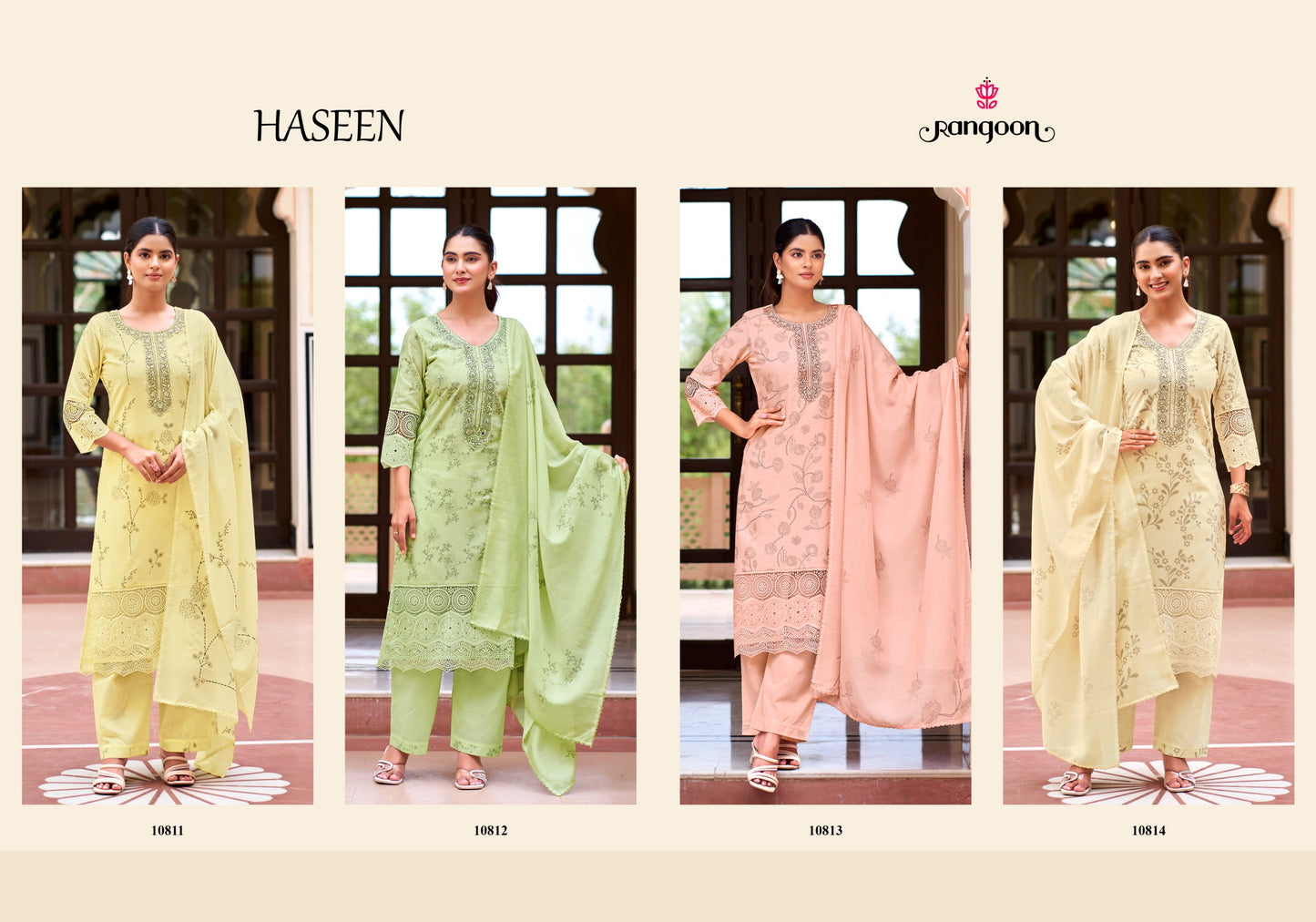 Rangoon "Haseen" Premium Cotton Schiffli & Embroidery salawar kameez