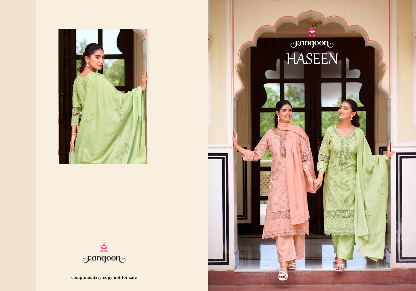 Rangoon "Haseen" Premium Cotton Schiffli & Embroidery salawar kameez