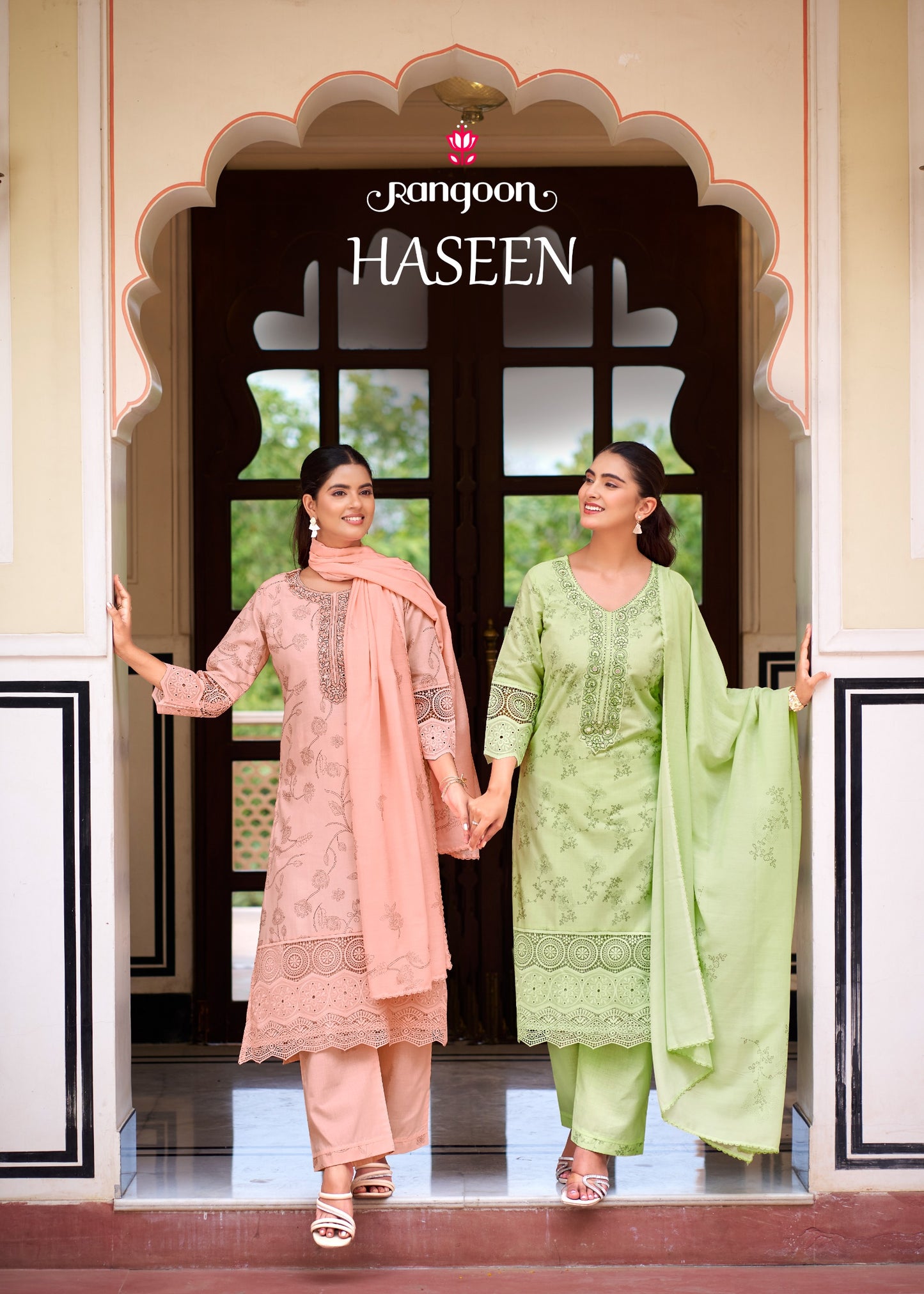 Rangoon "Haseen" Premium Cotton Schiffli & Embroidery salawar kameez