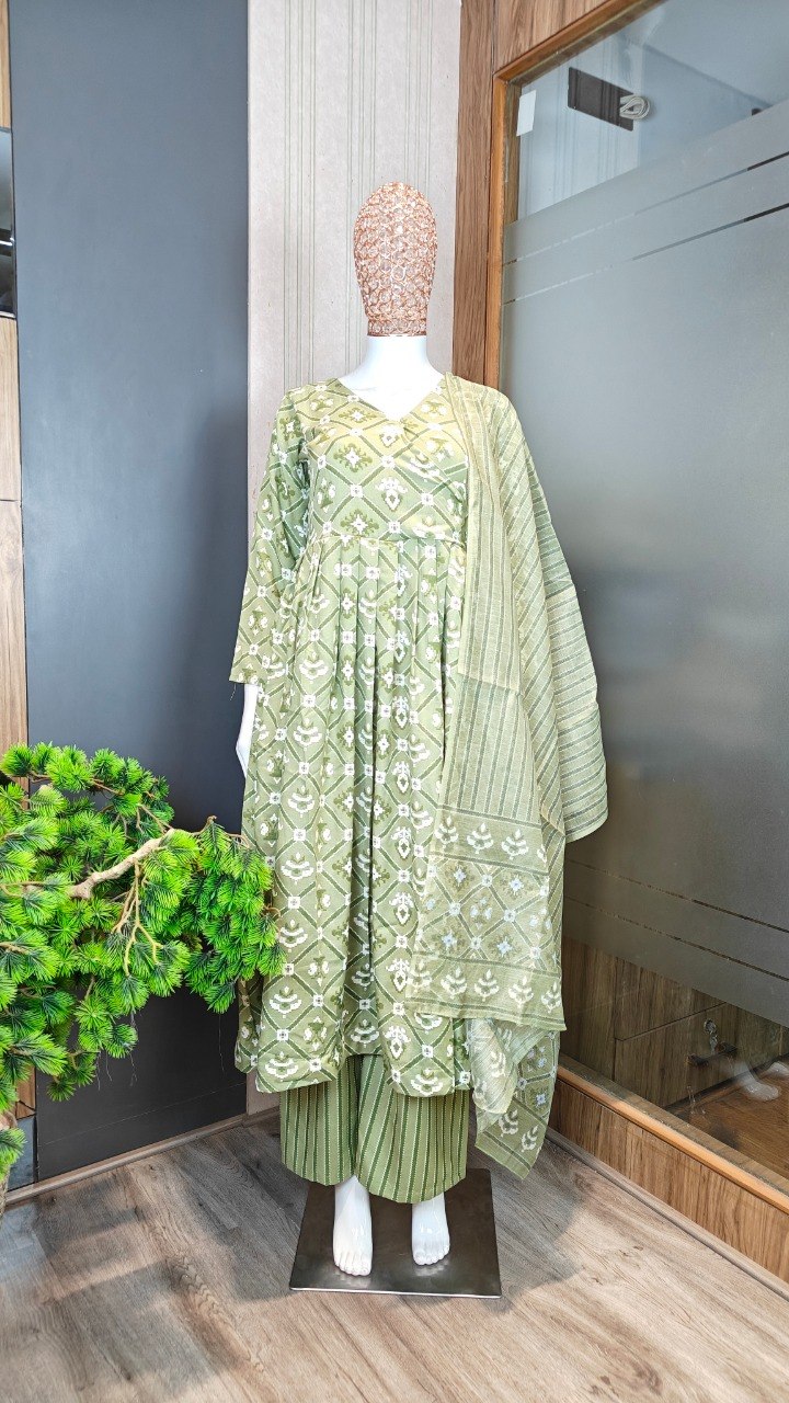 Women’s Anarkali Pent Dupatta Set
