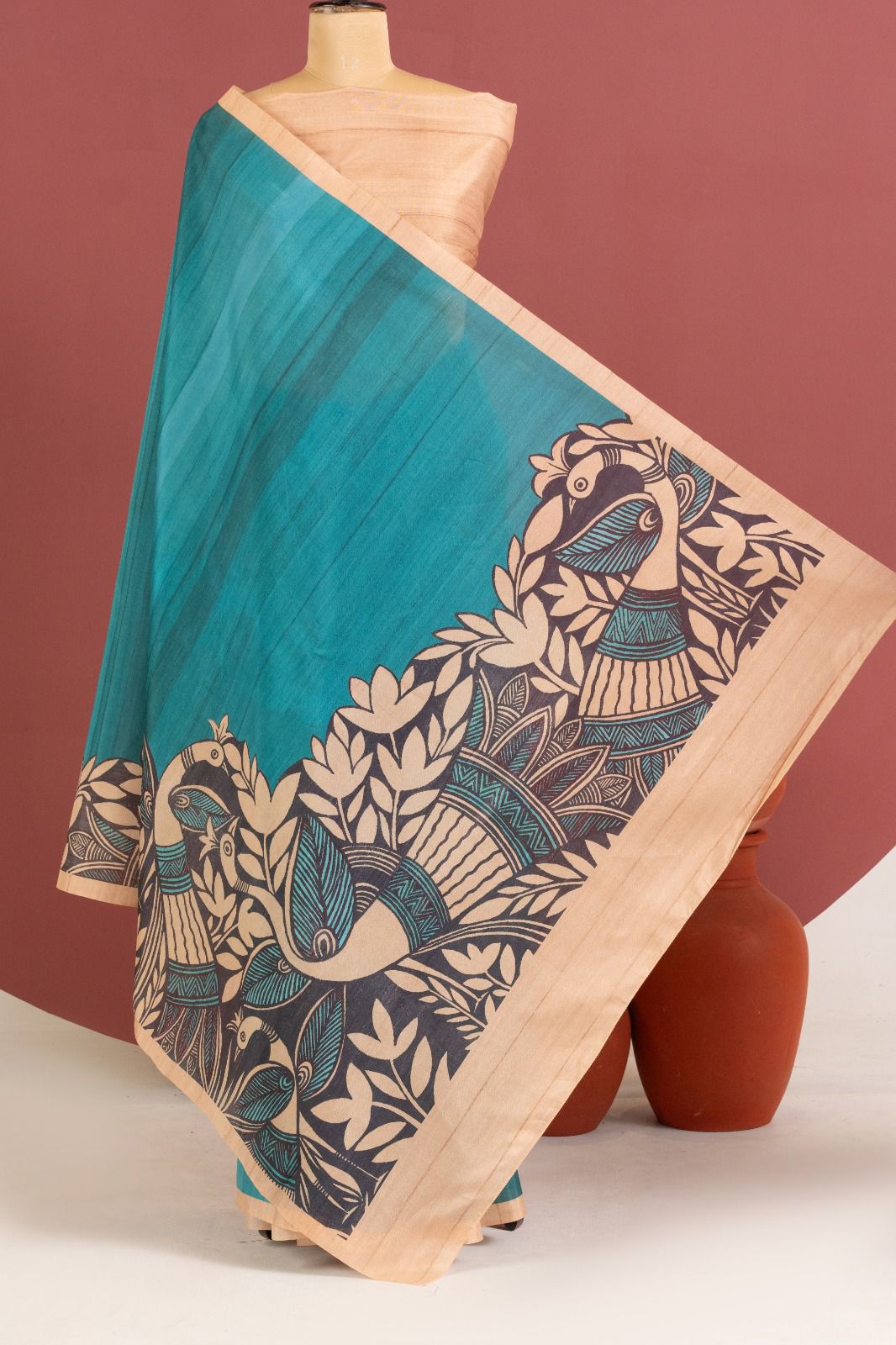 The Mayura Stripe Tussar Collection Saree