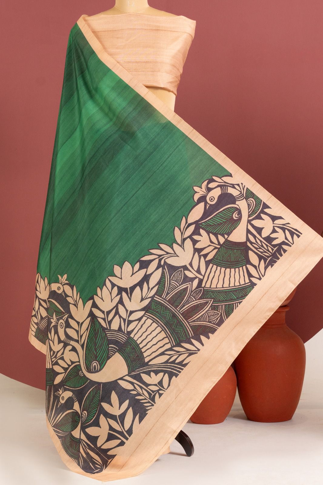 The Mayura Stripe Tussar Collection Saree
