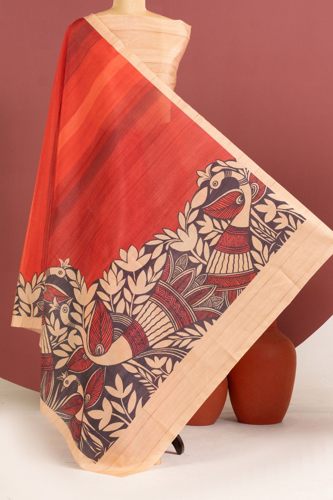 The Mayura Stripe Tussar Collection Saree