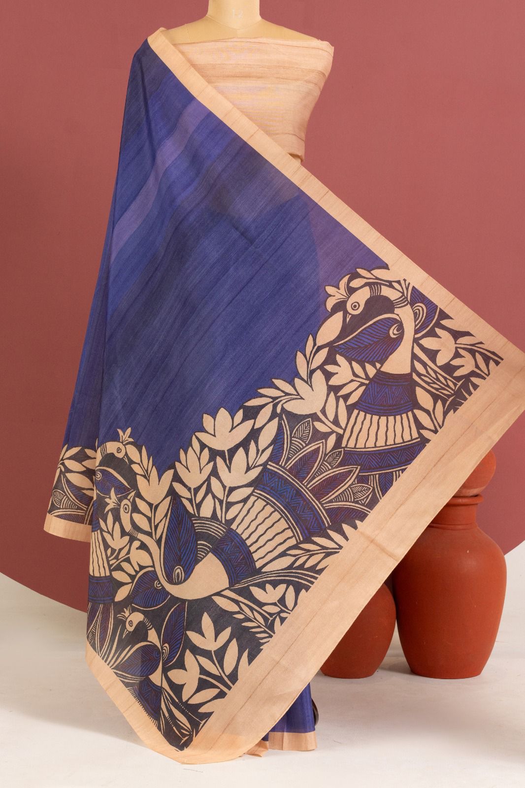 The Mayura Stripe Tussar Collection Saree