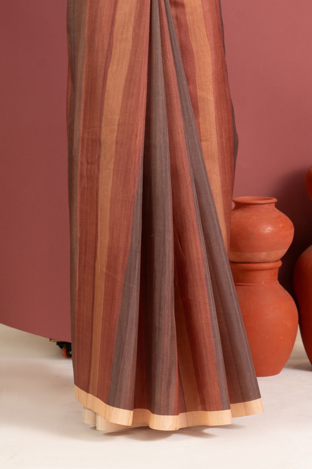 The Mayura Stripe Tussar Collection Saree