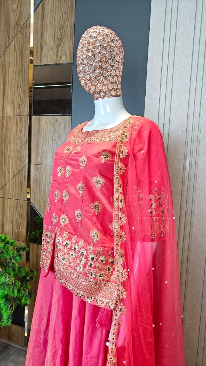 Women’s Silk Ready To Wear Lehnaga Choli Set