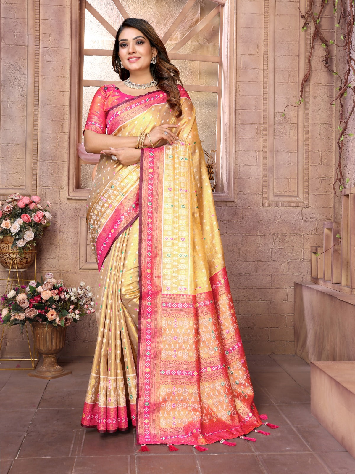Rich and Heritage crafted creative sarees from us.