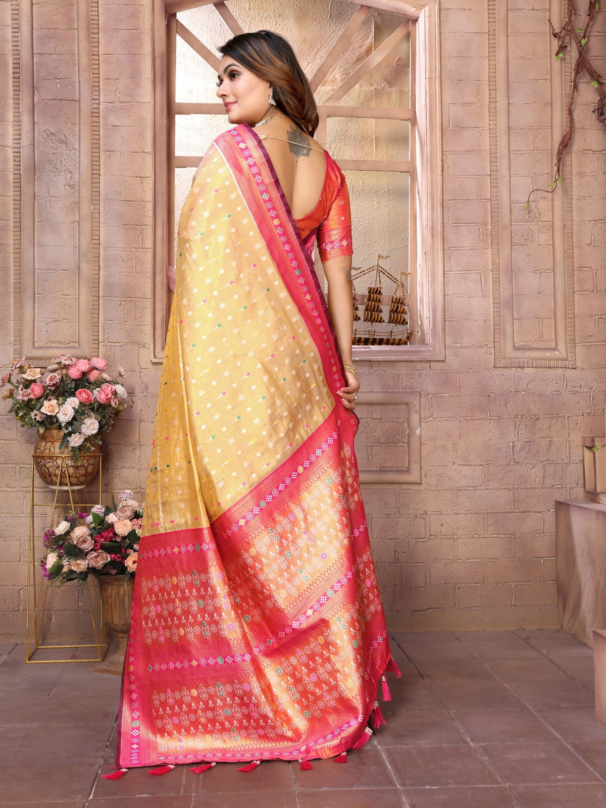 Rich and Heritage crafted creative sarees from us.