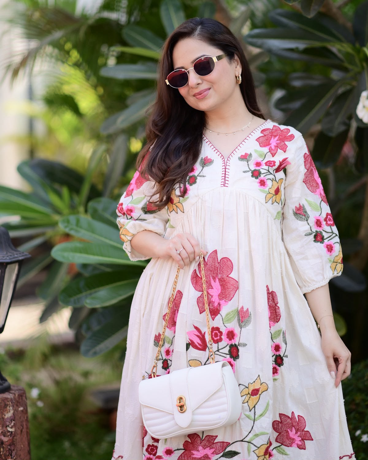 _✨ WEAR SUMMER FRIENDLY AND TRENDY MAXI GOWN WITH EMBROIDERY WORK✨_