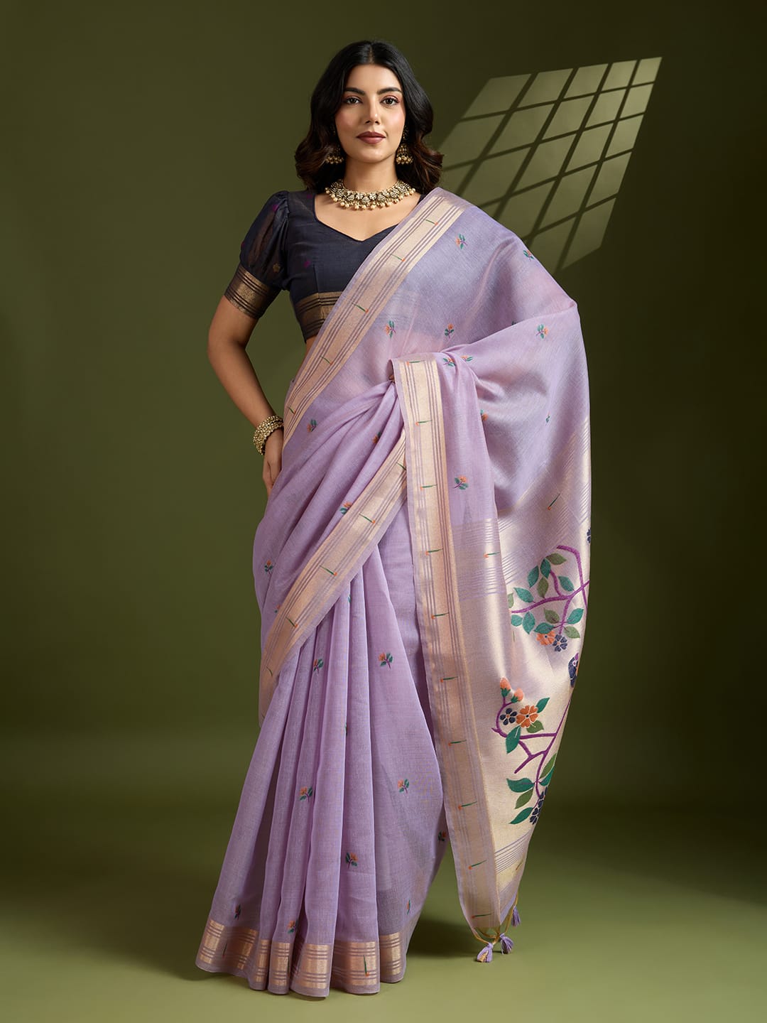 AGAIN NOW WE COME WITH TOTALLY NEW CONCEPT PAITHANI🦚 IN MUGA COTTON