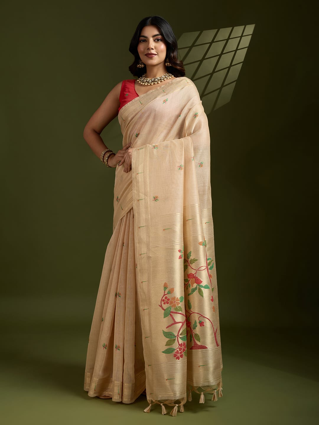 AGAIN NOW WE COME WITH TOTALLY NEW CONCEPT PAITHANI🦚 IN MUGA COTTON