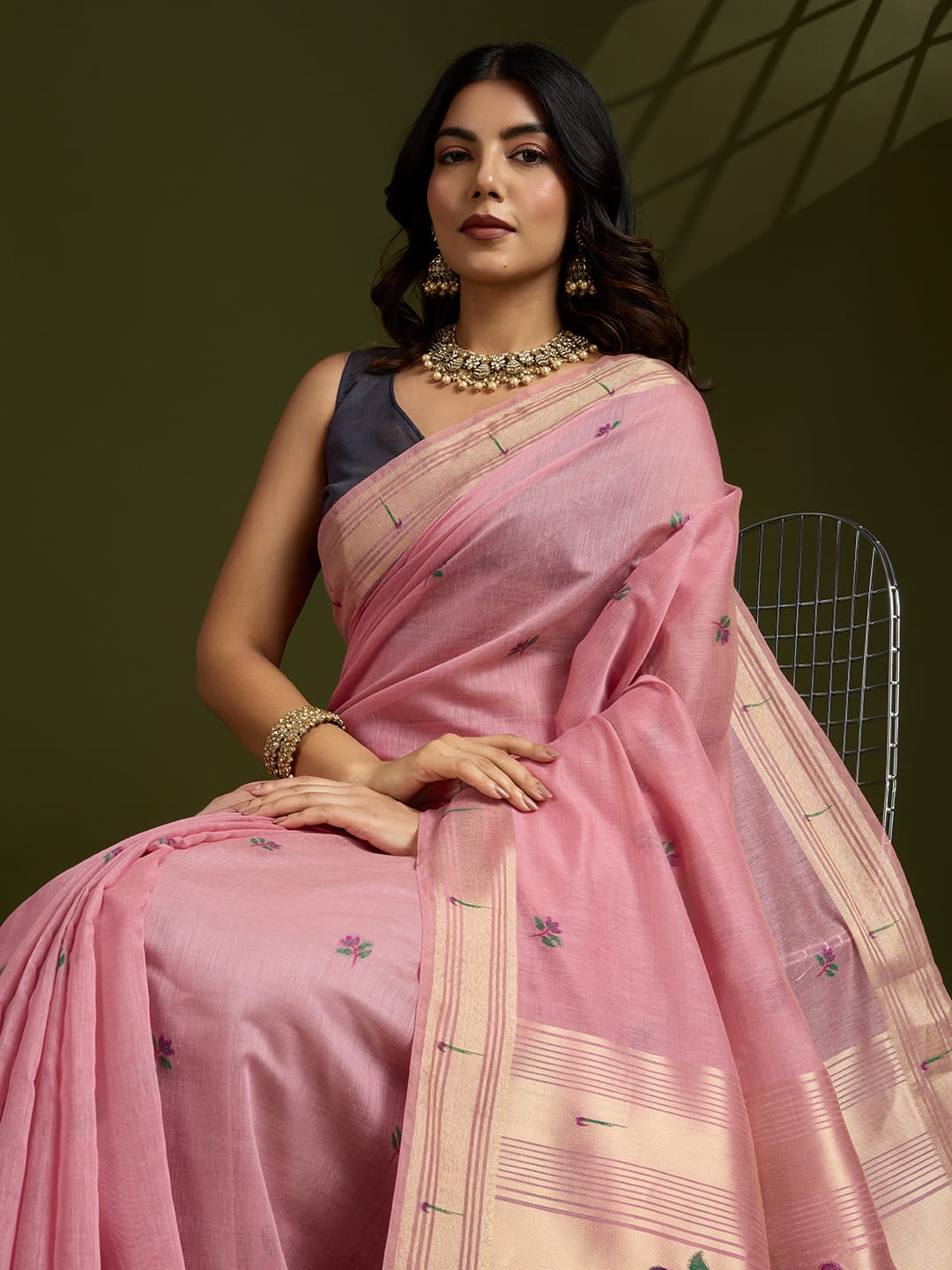AGAIN NOW WE COME WITH TOTALLY NEW CONCEPT PAITHANI🦚 IN MUGA COTTON
