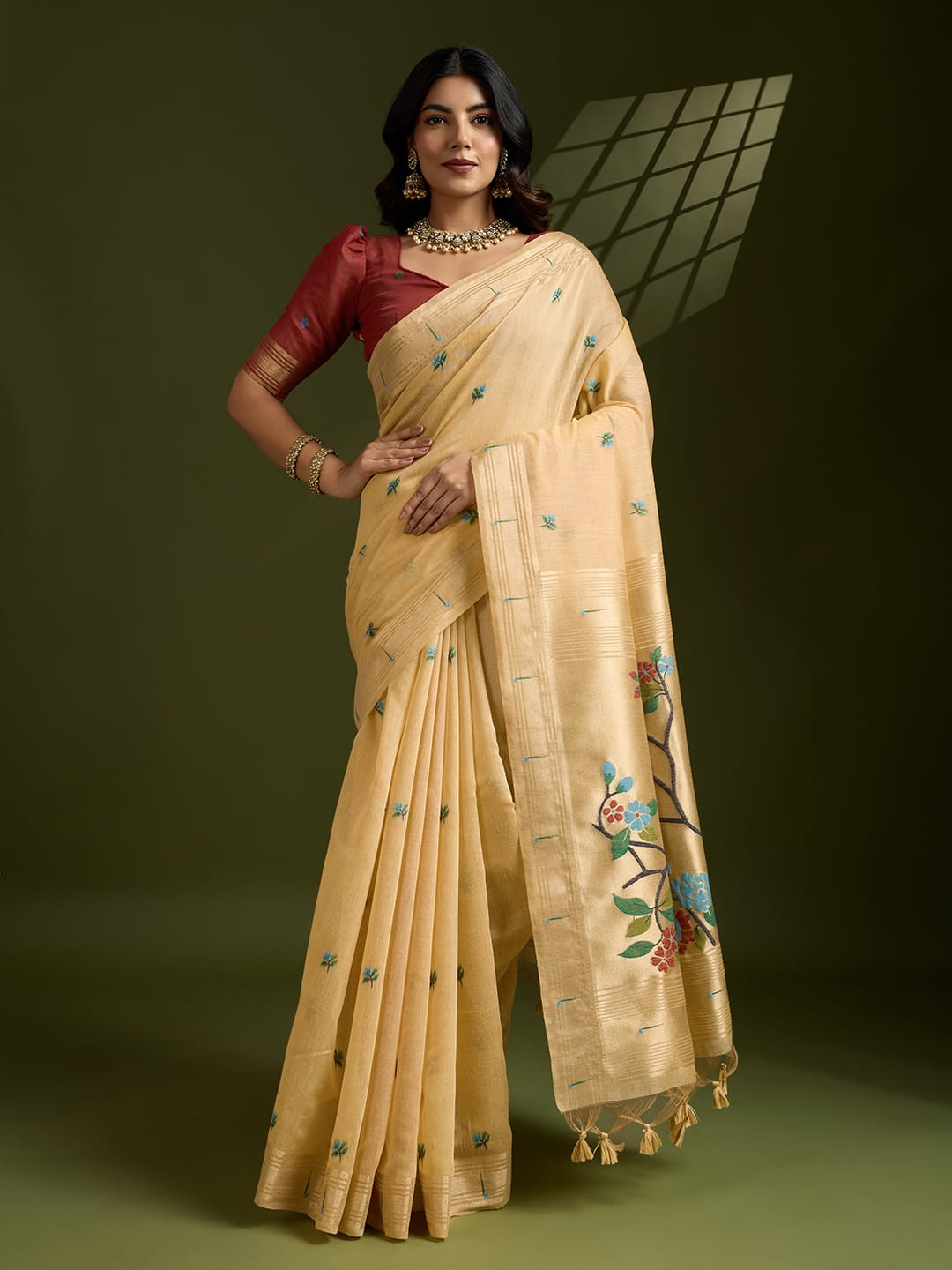 AGAIN NOW WE COME WITH TOTALLY NEW CONCEPT PAITHANI🦚 IN MUGA COTTON