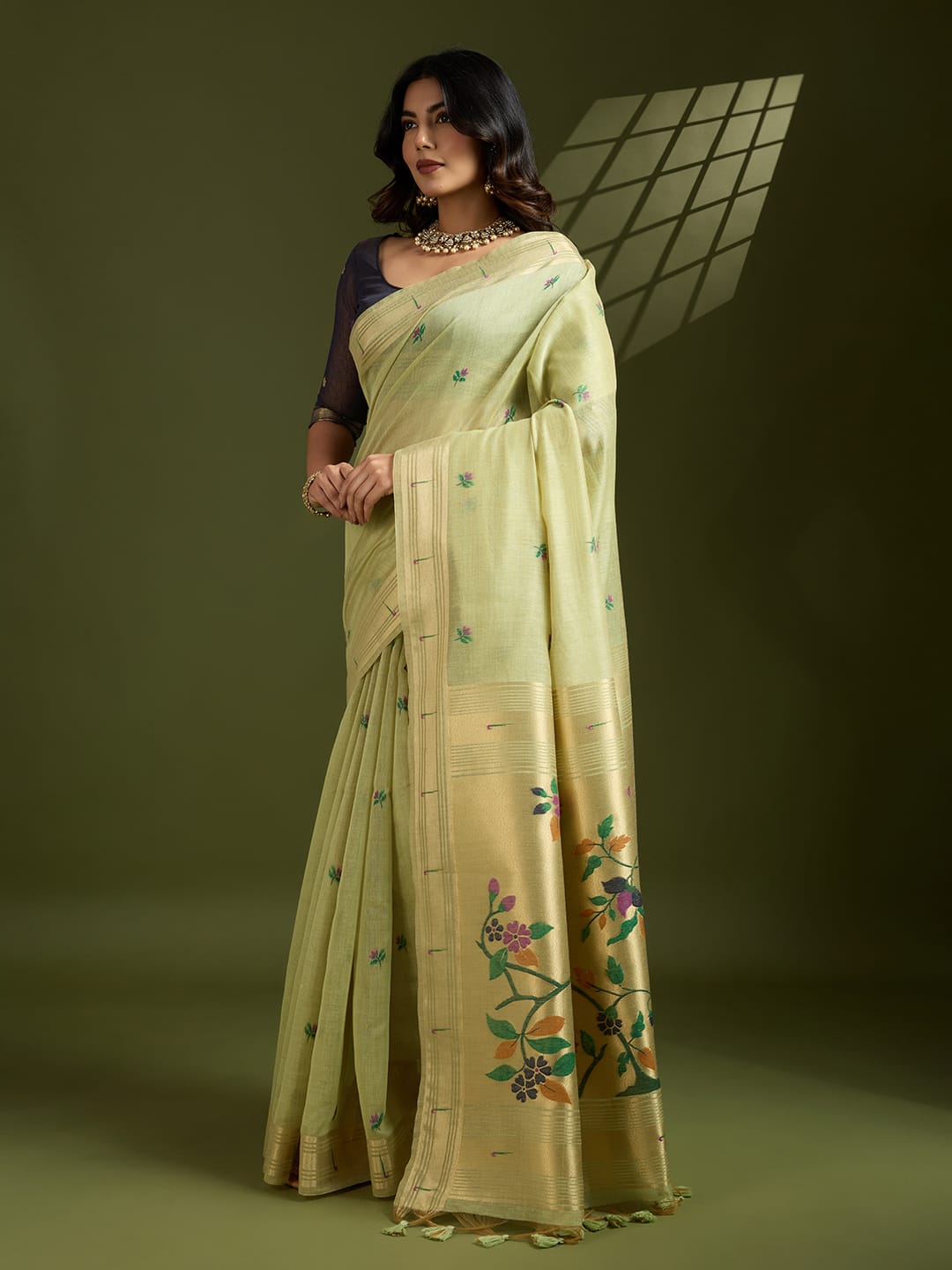 AGAIN NOW WE COME WITH TOTALLY NEW CONCEPT PAITHANI🦚 IN MUGA COTTON
