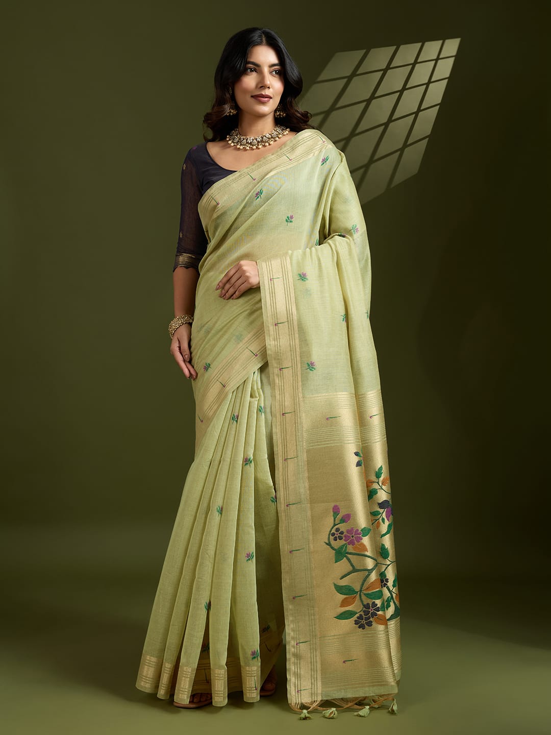 AGAIN NOW WE COME WITH TOTALLY NEW CONCEPT PAITHANI🦚 IN MUGA COTTON