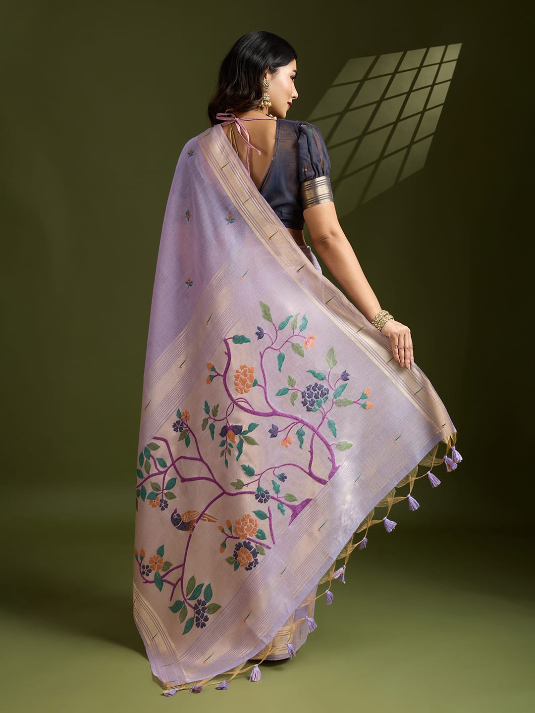 AGAIN NOW WE COME WITH TOTALLY NEW CONCEPT PAITHANI🦚 IN MUGA COTTON