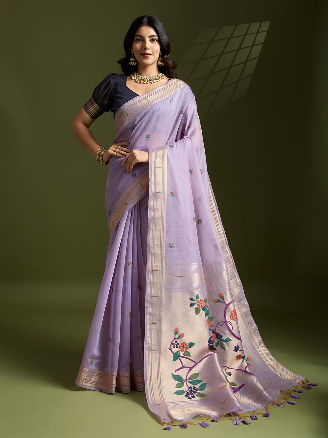 AGAIN NOW WE COME WITH TOTALLY NEW CONCEPT PAITHANI🦚 IN MUGA COTTON