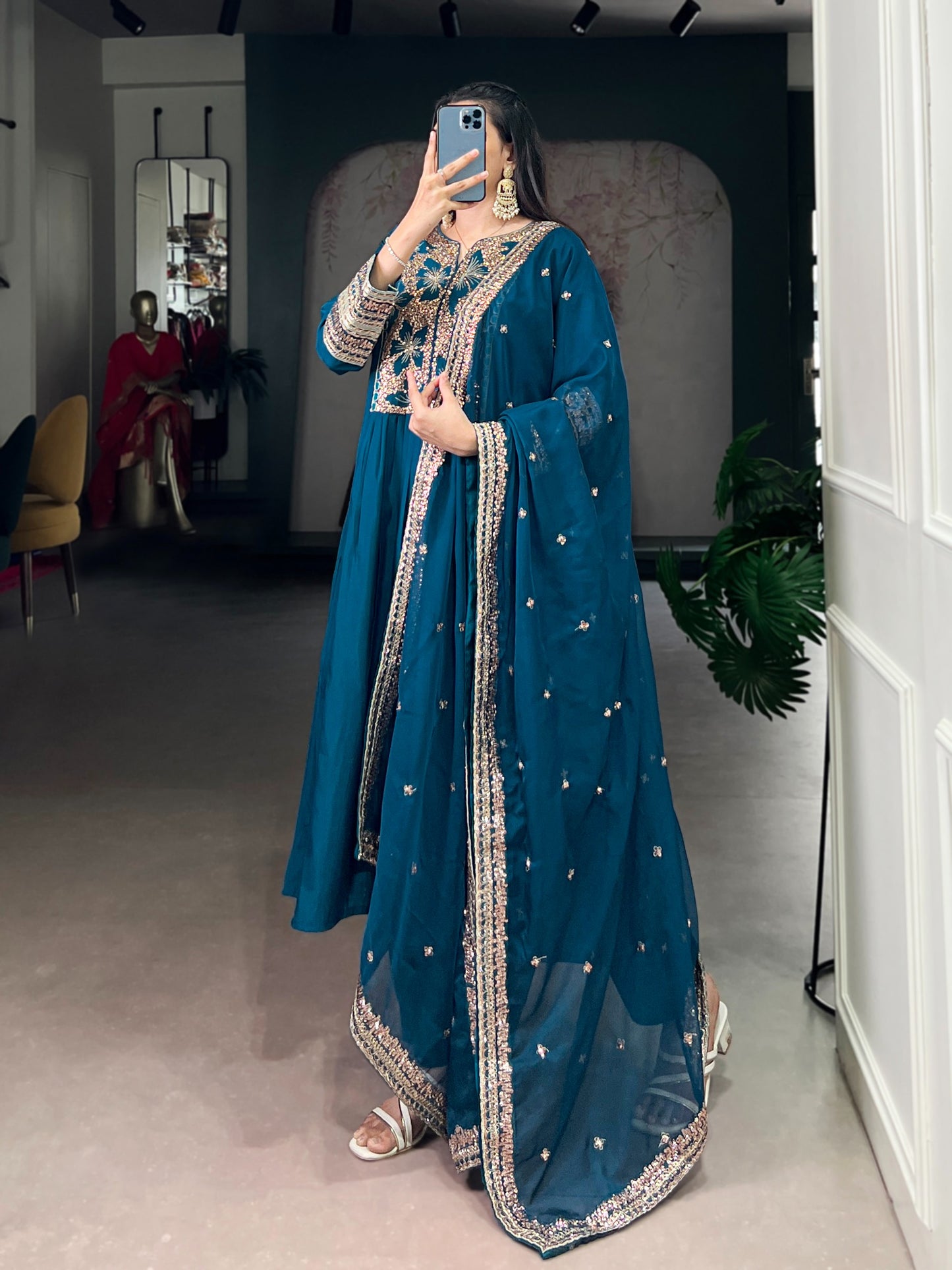 Let the smooth fall of Roman silk enhance your style with its classic charm and graceful finish 🦋