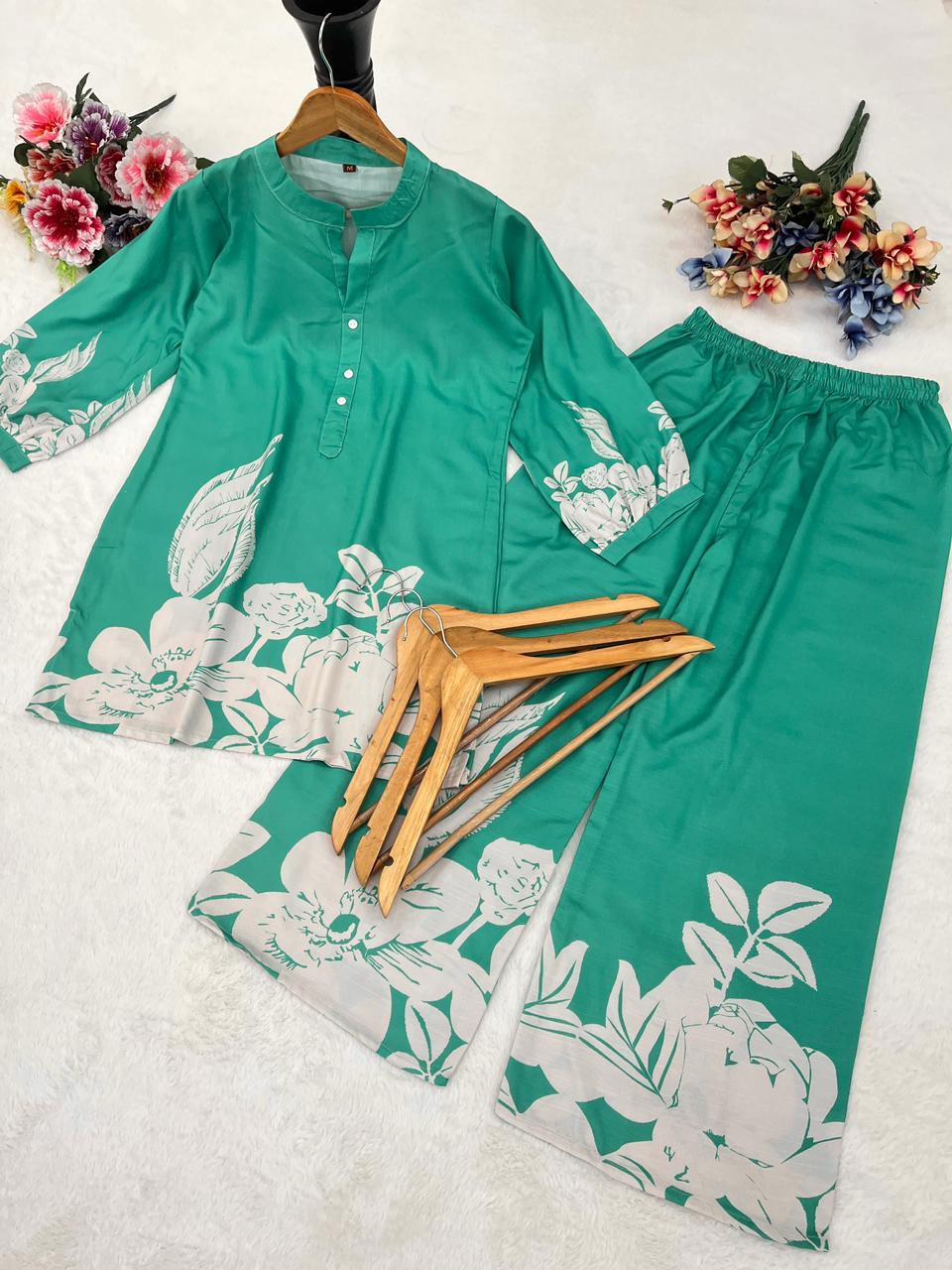 🔥👗New Launching super Hit Rayon  Slub co-ord set.👗🔥