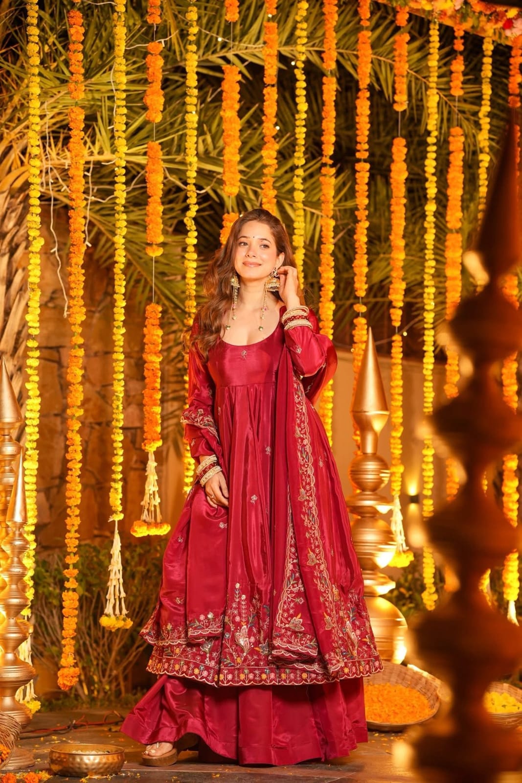 Enjoy your Summer 🌞with our Very Beautiful 3ps Anarkali Set 🪡  🌸