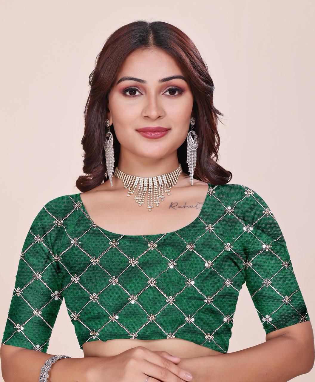 Dola Silk With Beautiful Embroidery Coding + Sequence Work On Lace Border saree