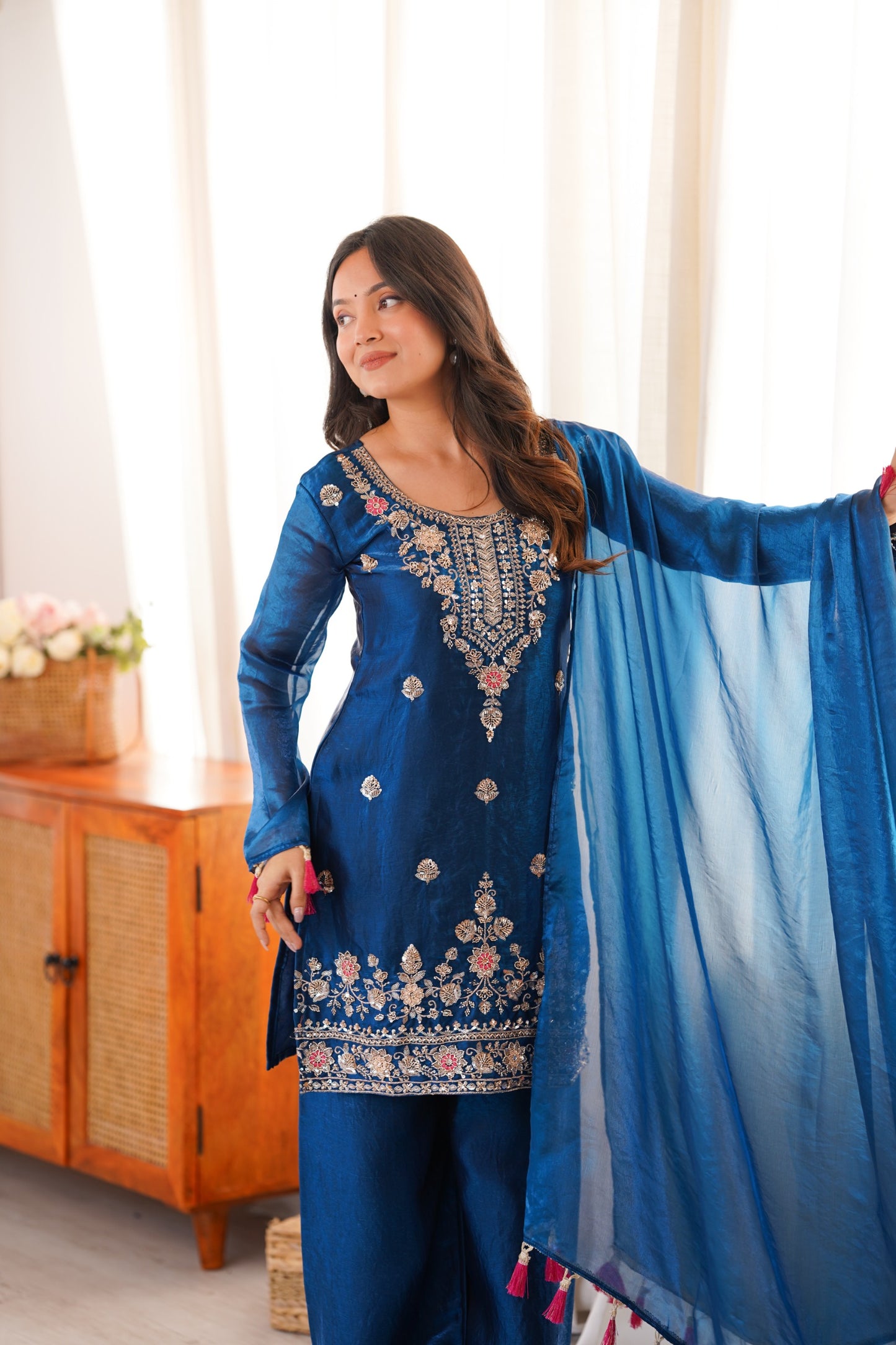 Feeling blue never looked this good. 💙  i'ts Beads Embroidery 🪻 Adding a little Sparkle to your timeline today. ✨