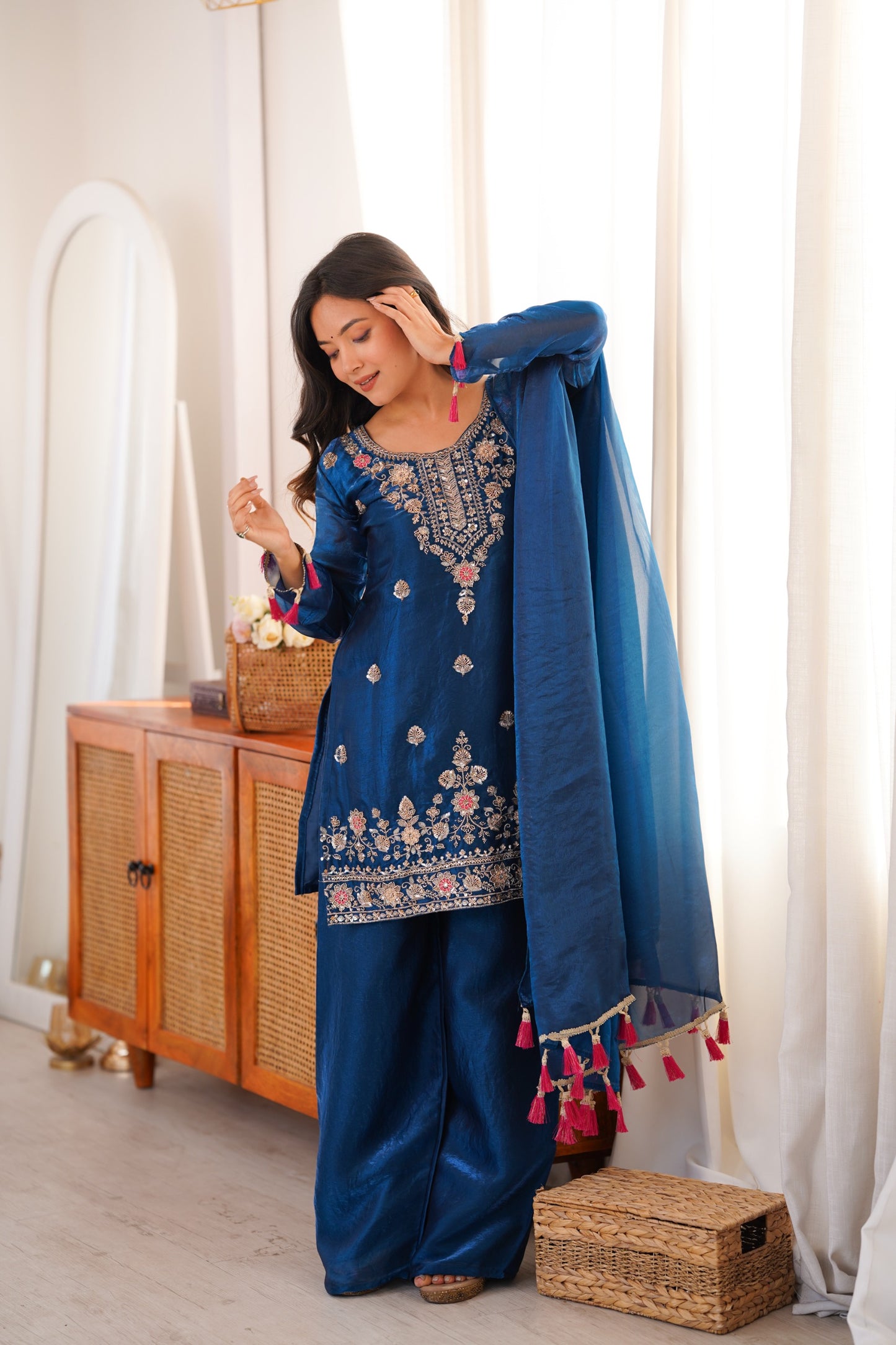 Feeling blue never looked this good. 💙  i'ts Beads Embroidery 🪻 Adding a little Sparkle to your timeline today. ✨