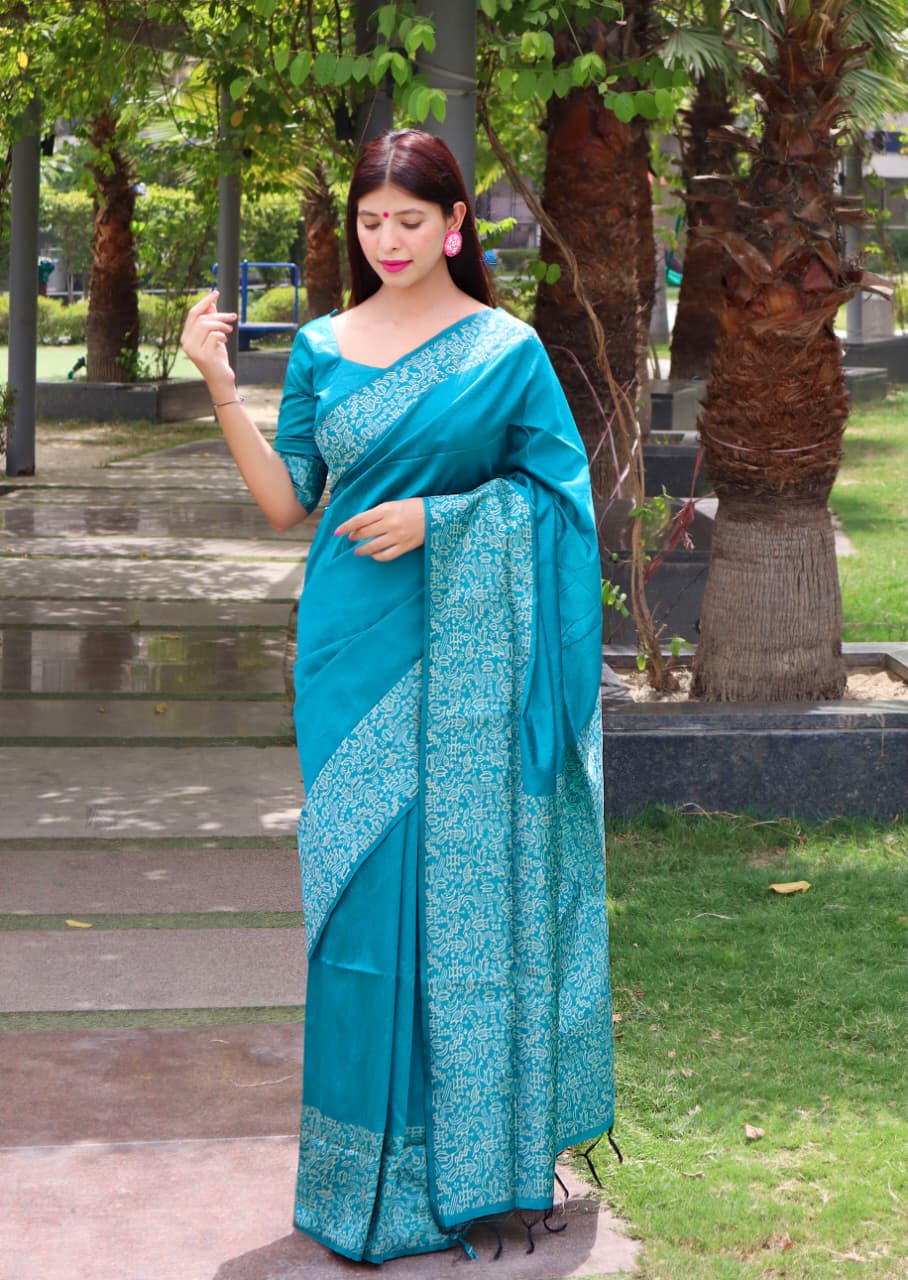 WE ARE COME AGAIN WITH NEW DEMANDING KALAMKARI WEAVING SAREE JUST FOR YOU