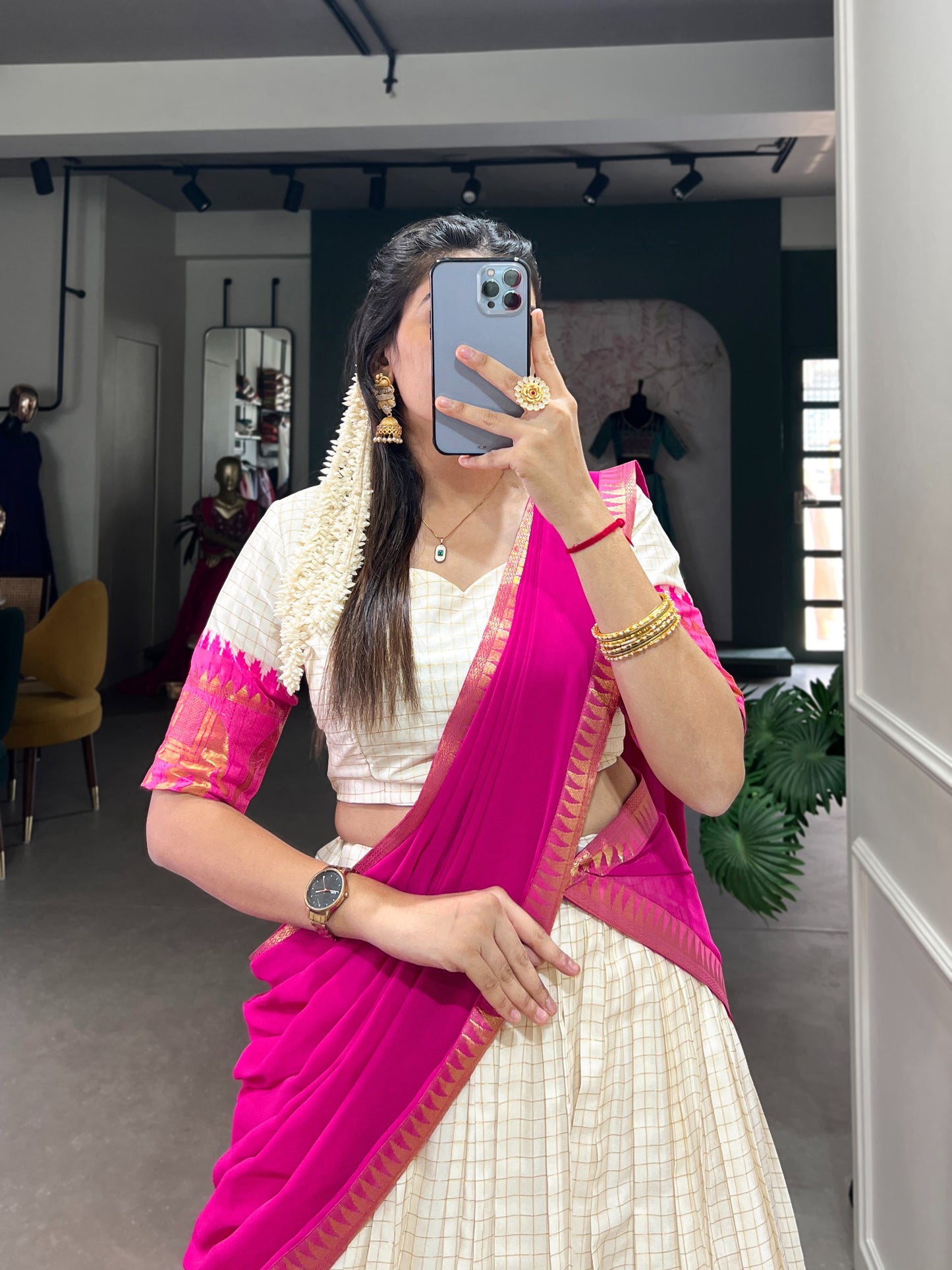 Elegant poly cotton lehengas crafted to bring comfort, grace, and festive charm to your special occasions. 🥀