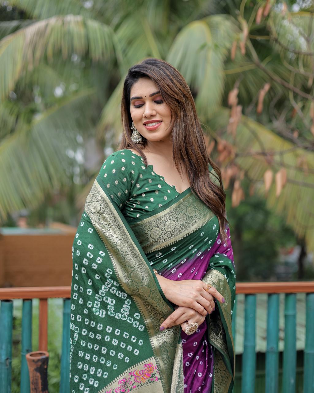 🪂Paithani With Bandhej Collection🪂