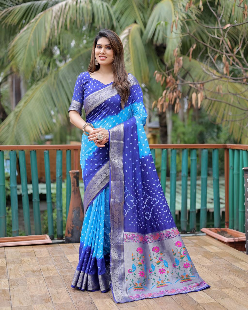🪂Paithani With Bandhej Collection🪂