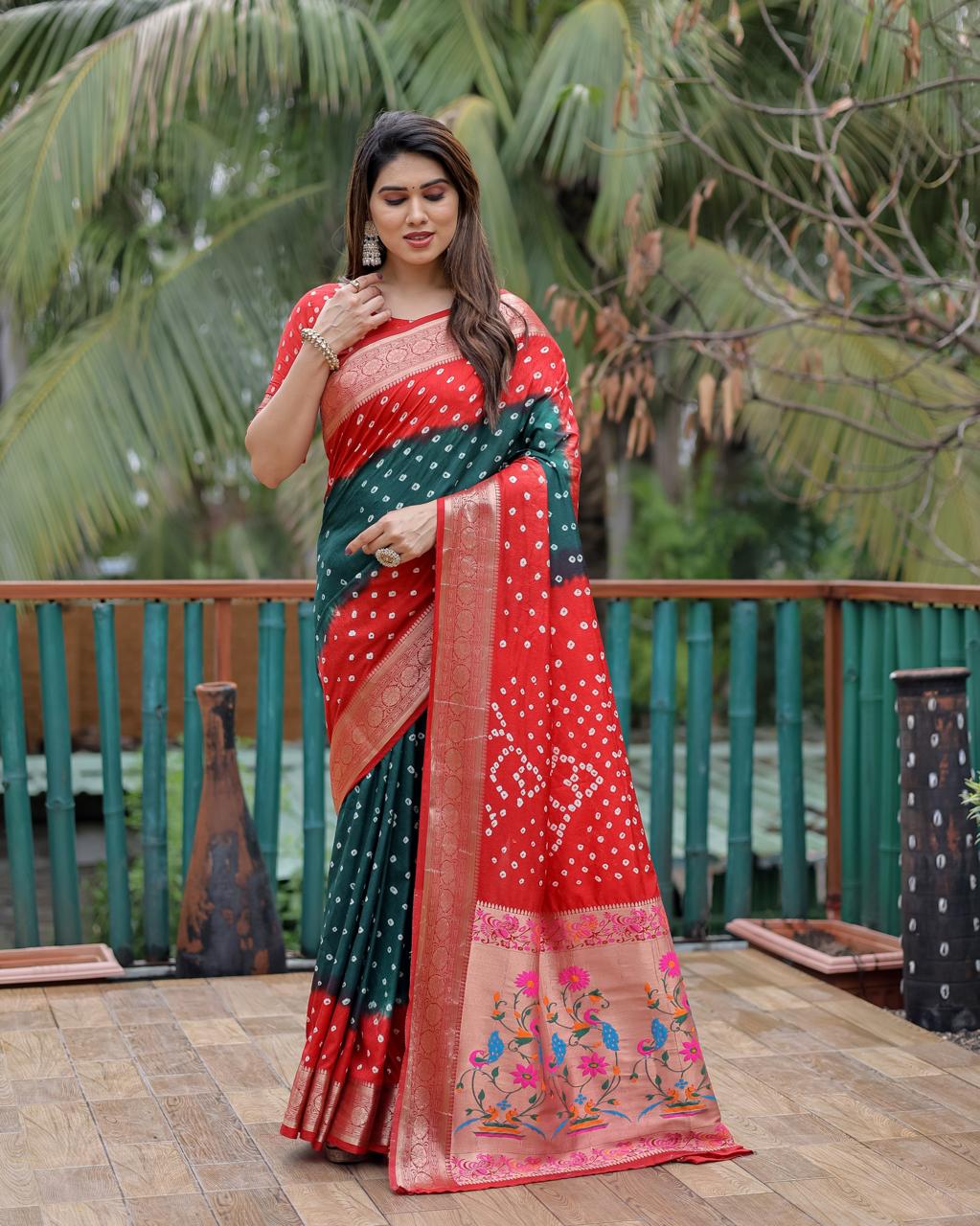🪂Paithani With Bandhej Collection🪂